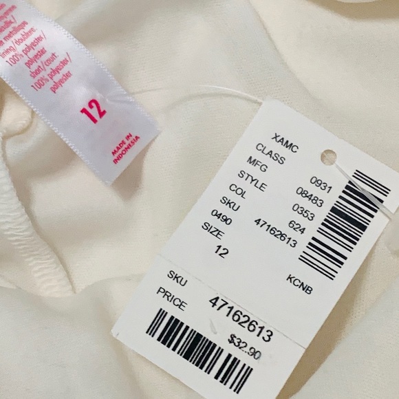 Justice Gold and White Floral Mesh Skirt - Picture 3 of 3